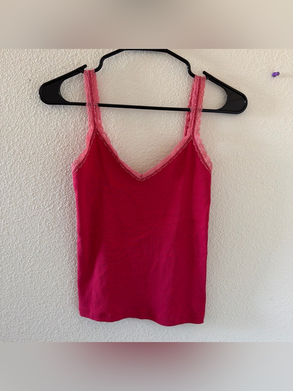 Brandy melville red honor lace tank top